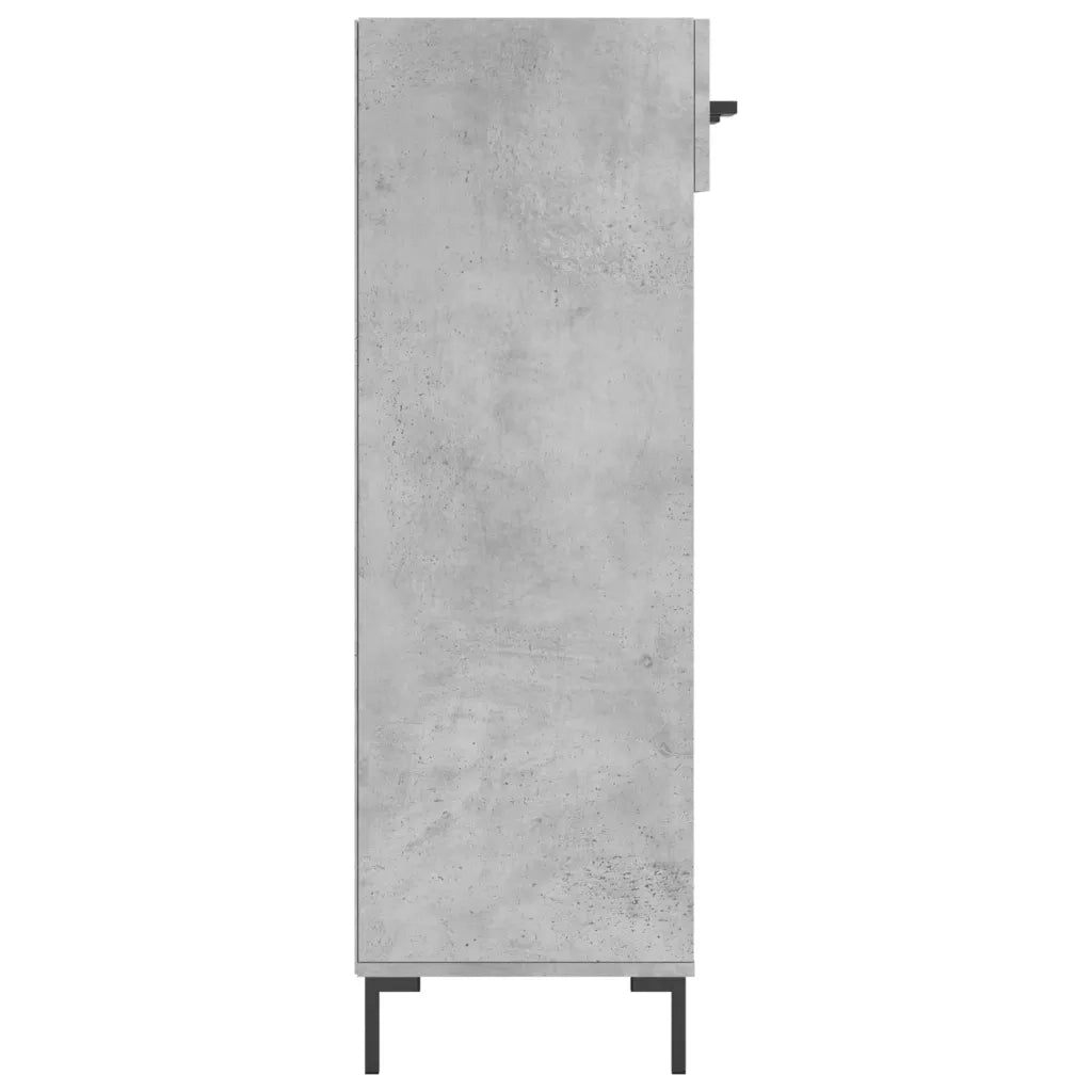 Scarpiera-Scaffale per scarpe Grigio Cemento 60x35x105 cm in Legno Multistrato 259604