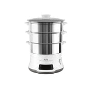 Tefal convenient series deluxe vc502d vaporiera, pentola a vapore 3 cestello/i superficie piana 900 w acciaio inox, bianco - VC502D10