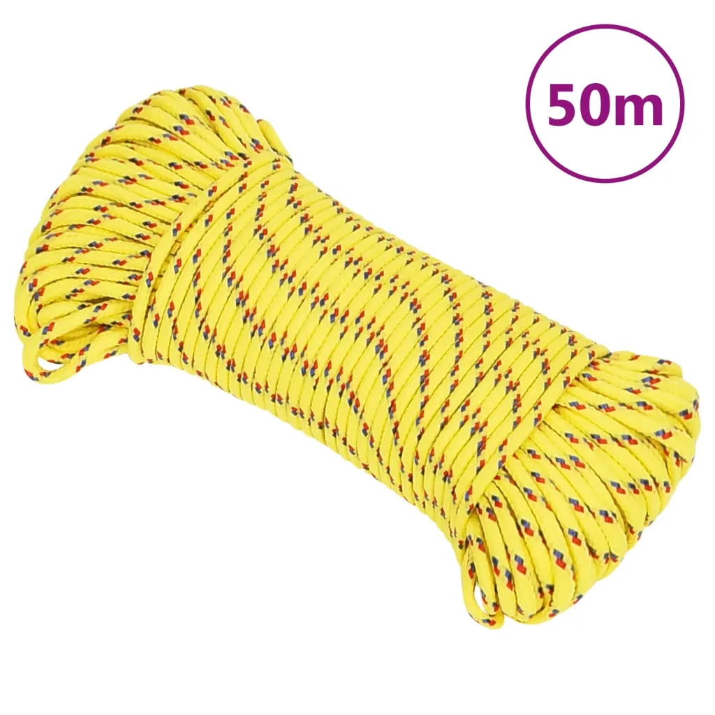 Corda Nautica Gialla 3 mm 50 m in Polipropilene