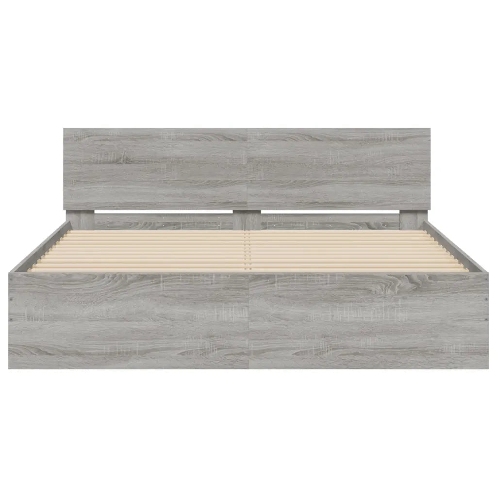 Giroletto con Testiera Grigio Sonoma 150x200 cm 3207481