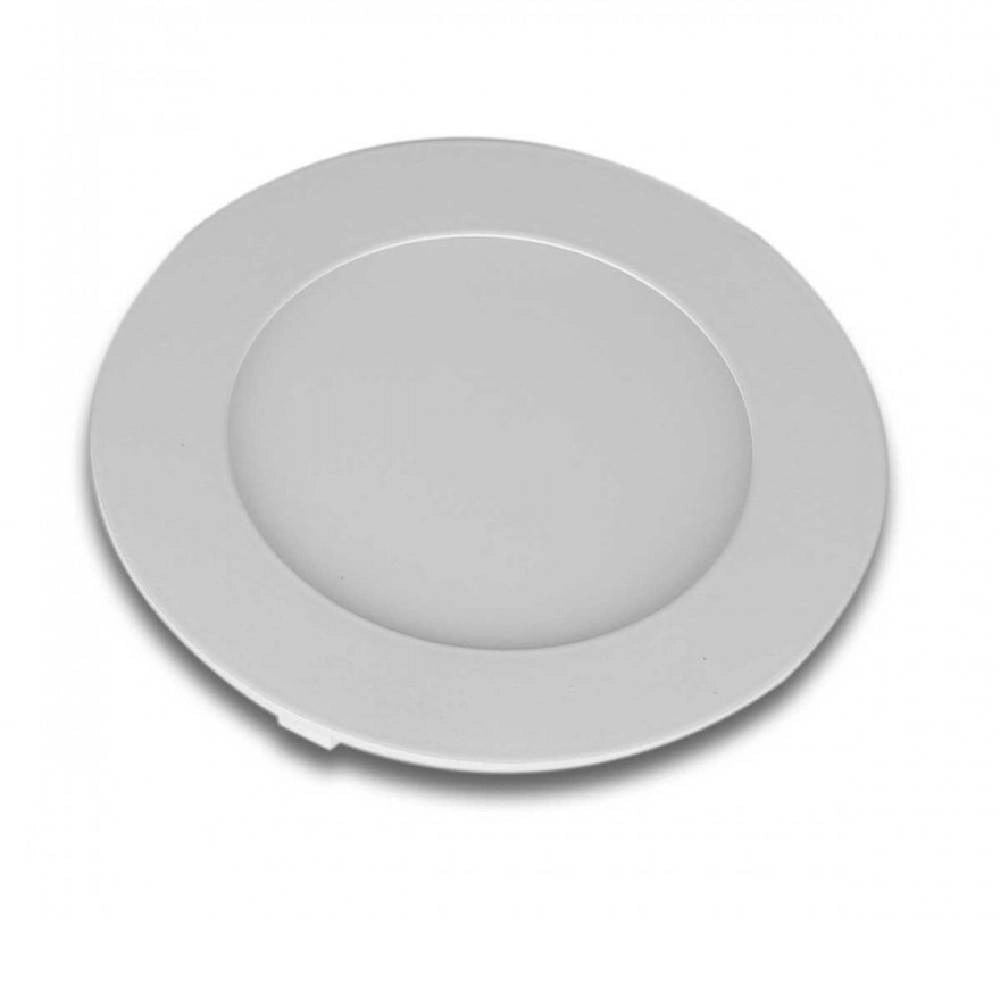 Trade Shop - Pannello Led Slim 6w Incasso Rotondo In Pvc Luce Caldo Naturale Freddo P105at -