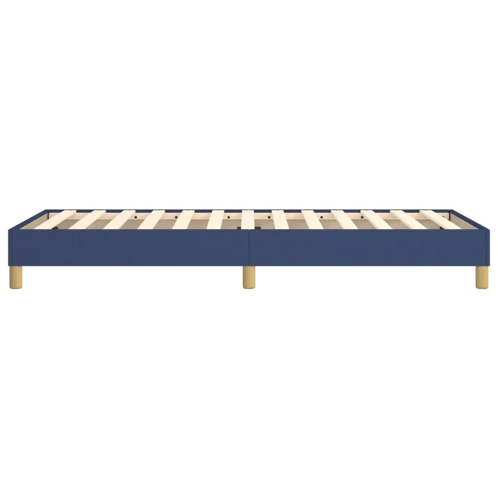 Struttura Letto a Rete a Molle-Giroletto Blu 90x200 cm in Tessuto 168779