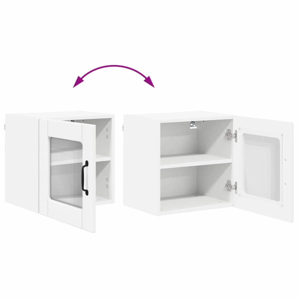 Mobile in vetro da parete LUCCA 2 pcs Bianco 40 x 31 x 40 cm 884835
