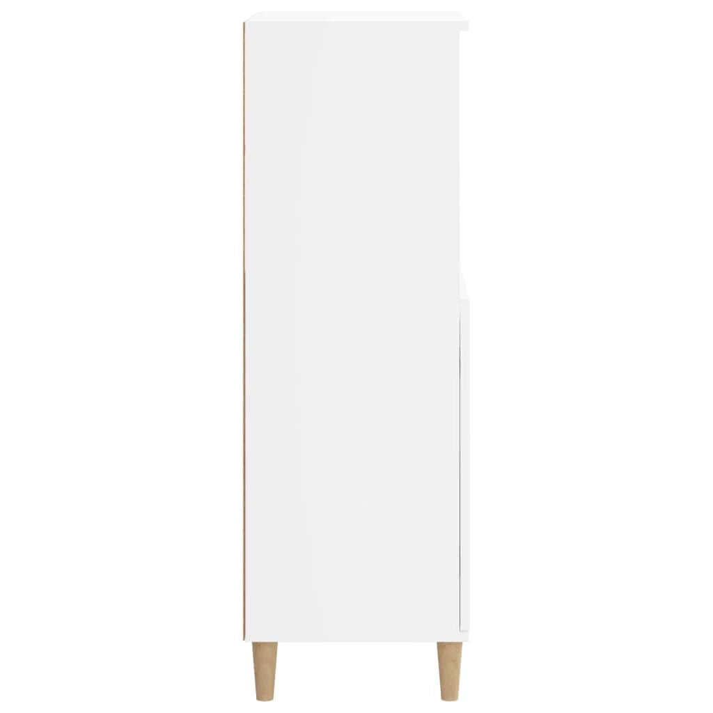 Buffet credenza cassettiera mobile contenitore organizer cucina soggiorno salotto alto 60 x 36 x 110 cm legno composito bianco 02_0032472