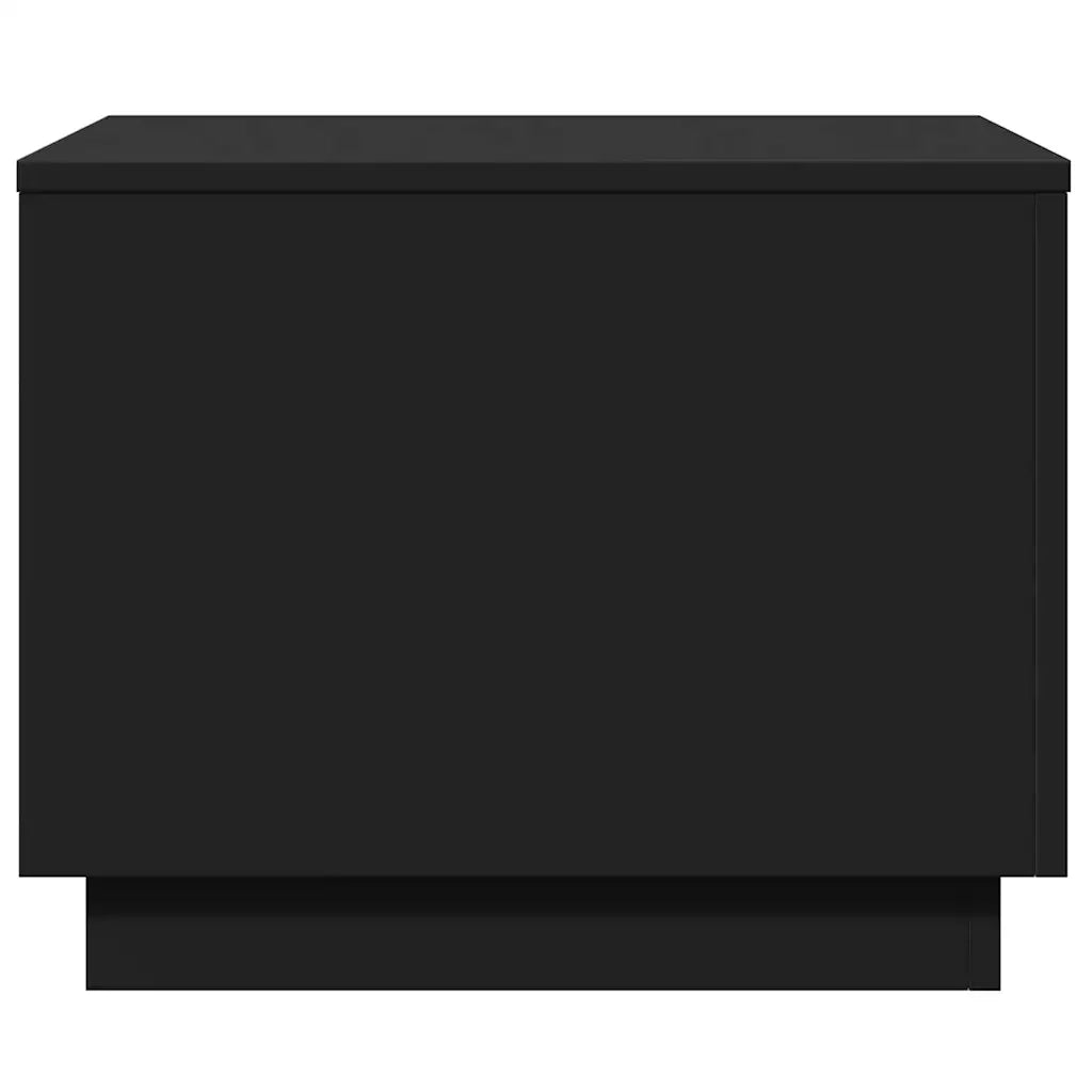 Tavolino da Salotto con Luci LED Nero 50x50x40 cm