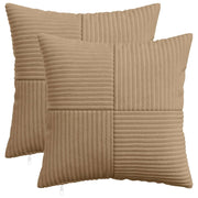 Federa 2 pz ALMELO Marrone 40 x 40 cm corduroy 914200
