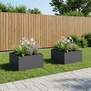 Vaso da giardino 2 pz Antracite 100 x 100 x 40 cm 8005125