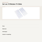 Set di 10 pezzi per Gespen - Slittini a 3 vie in metallo 50mm - Anello quadrato - Gespen a cinghia - Accessori DIY - Sostenibili e resistenti - Riemegespen