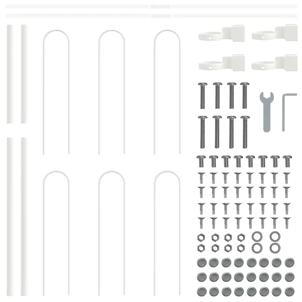 Recinzione per Giardino 5 pcs Bianco 8,5 x 1 m 3334105