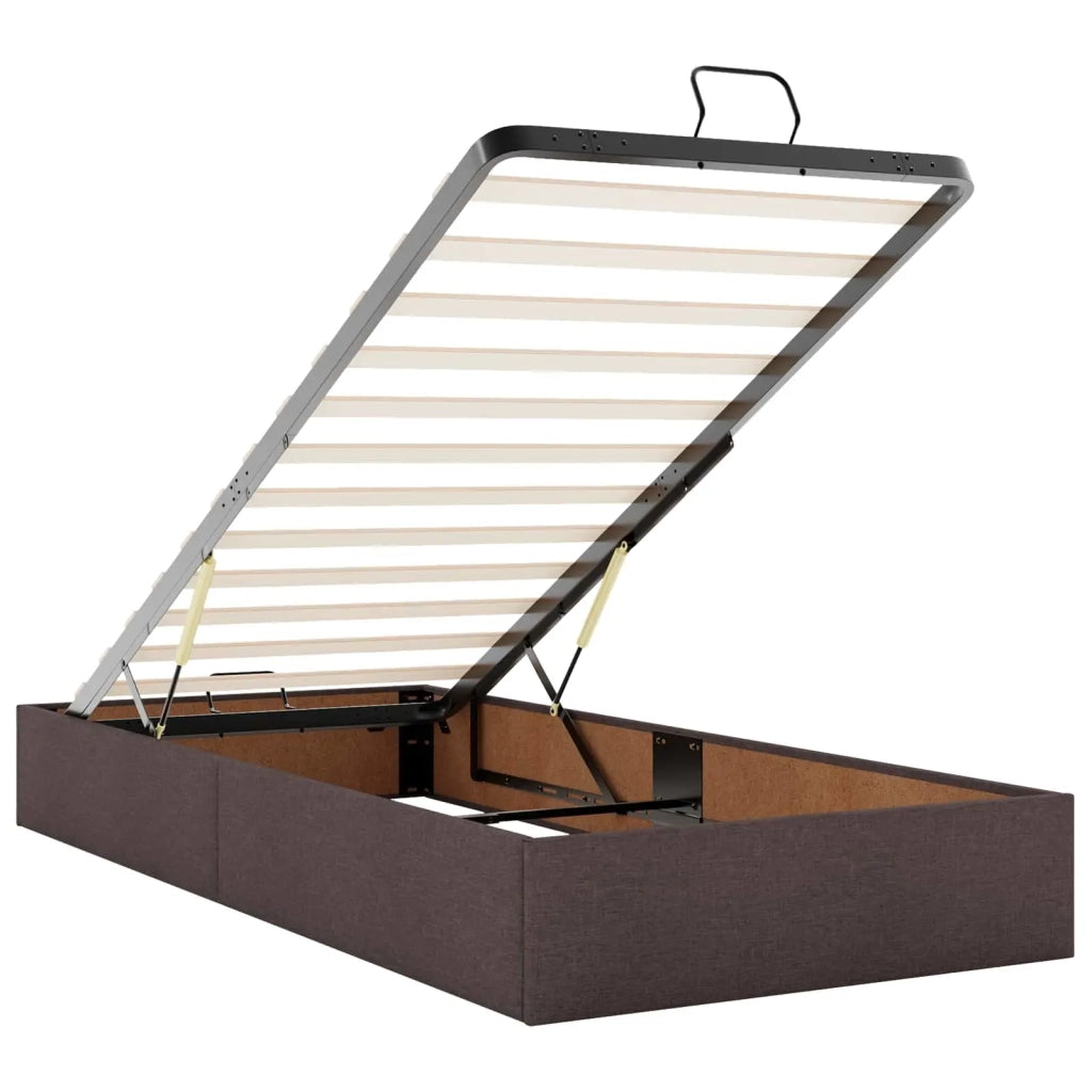 Letto Ottomano con Materasso e LED Marrone Scuro 200 x 200 cm 3457304