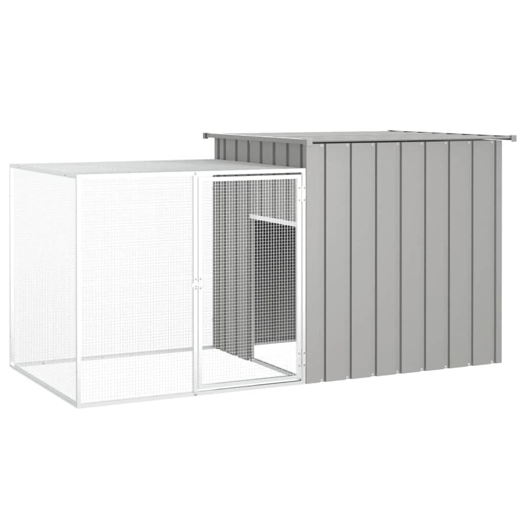 Conigliera 200 x 91 x 100 cm acciaio zincato grigio 02_0041946