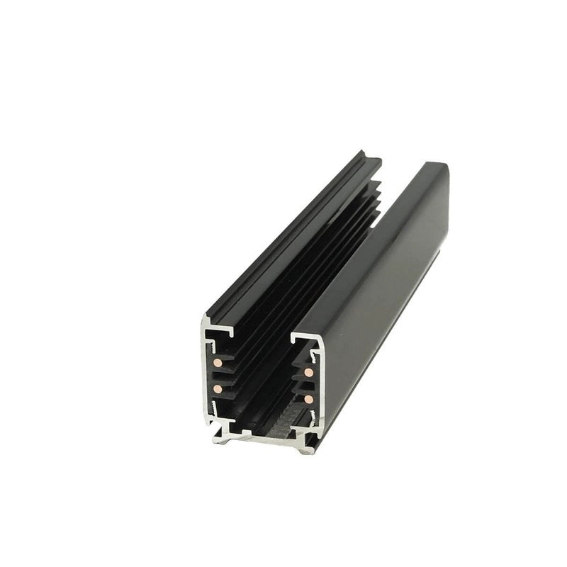 Sistema Illuminazione Binario Trifase Nero, Binario Connettori Giunti Accessori (Binario 3M)