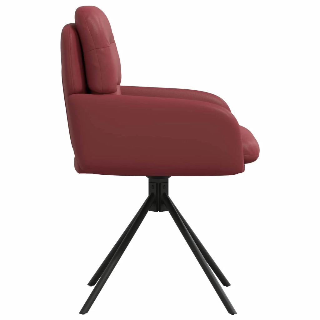Sedie da pranzo girevoli 4 pz Similpelle Rosso Vino 3428260