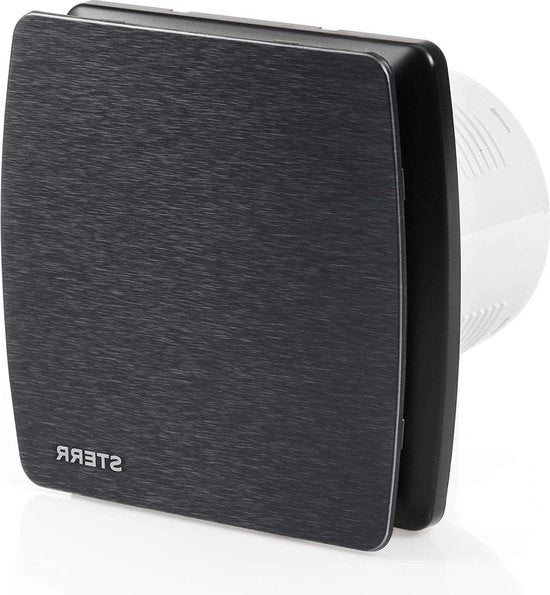 Ventilatore Bagno 100mm Sensore di Umidità Nero Stile Moderne Ventilatore Bagno