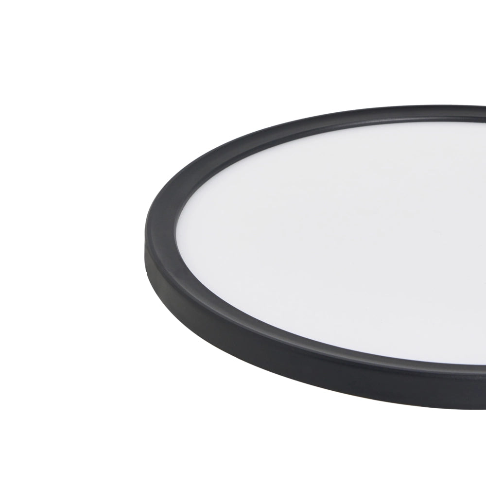 Plafoniera LED Nero 42 cm Sintetica Rotonda Pannello Luminoso LED a Filo Soffitto con Telecomando