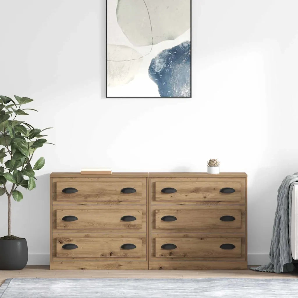 Sideboards 2 pcs Rovere artigianale 70 x 35,5 x 67,5 cm 3402654