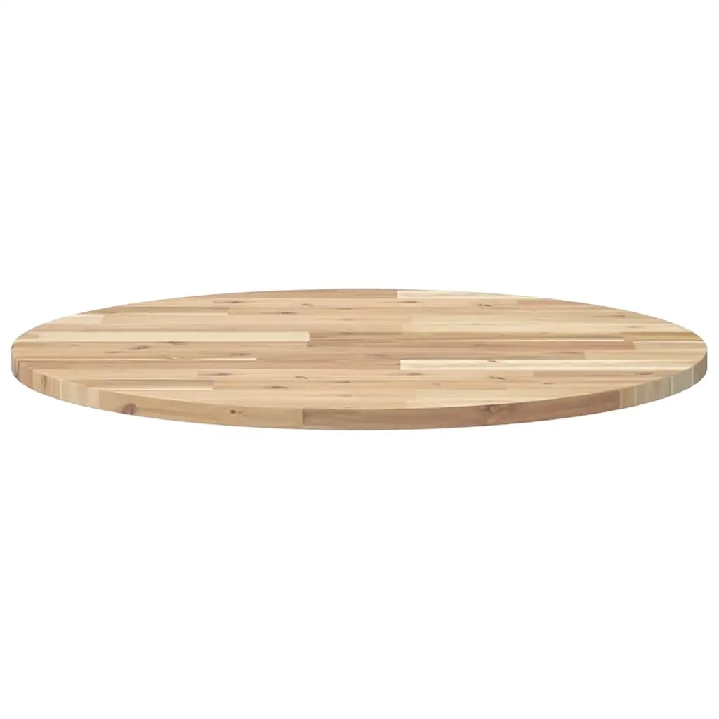 Piano Tavolo Rotondo Ã˜70x2 cm in Legno Massello di Acacia