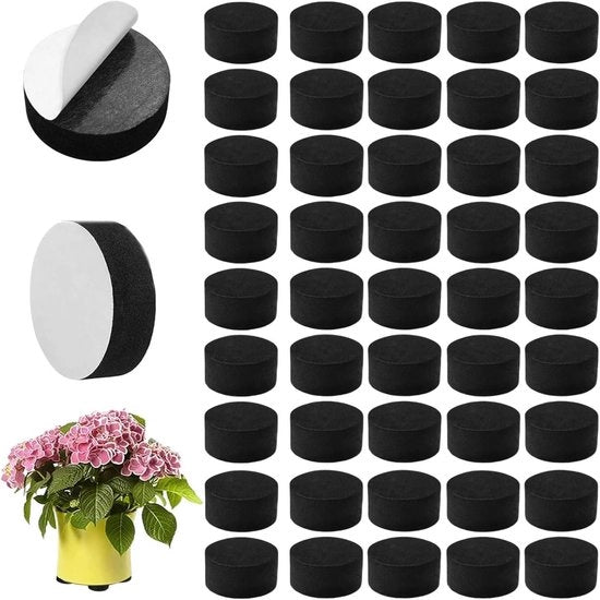 Poten autoadesivi - 120 pezzi - Invisibili - Per tutti i vasi di fiori - Antiscivolo - Pads EVA per mensole