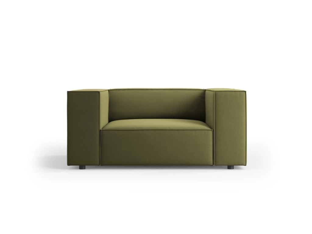Cosmopolitan Design - Poltrona "Arendal" in velluto verde chiaro 