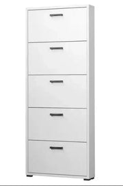Scarpiera 5 ante bianco cemento già montato L75.3 H151.8 P18