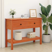 Tavolo consolle con cassetto Marrone cerato 100 x 35 x 75 cm