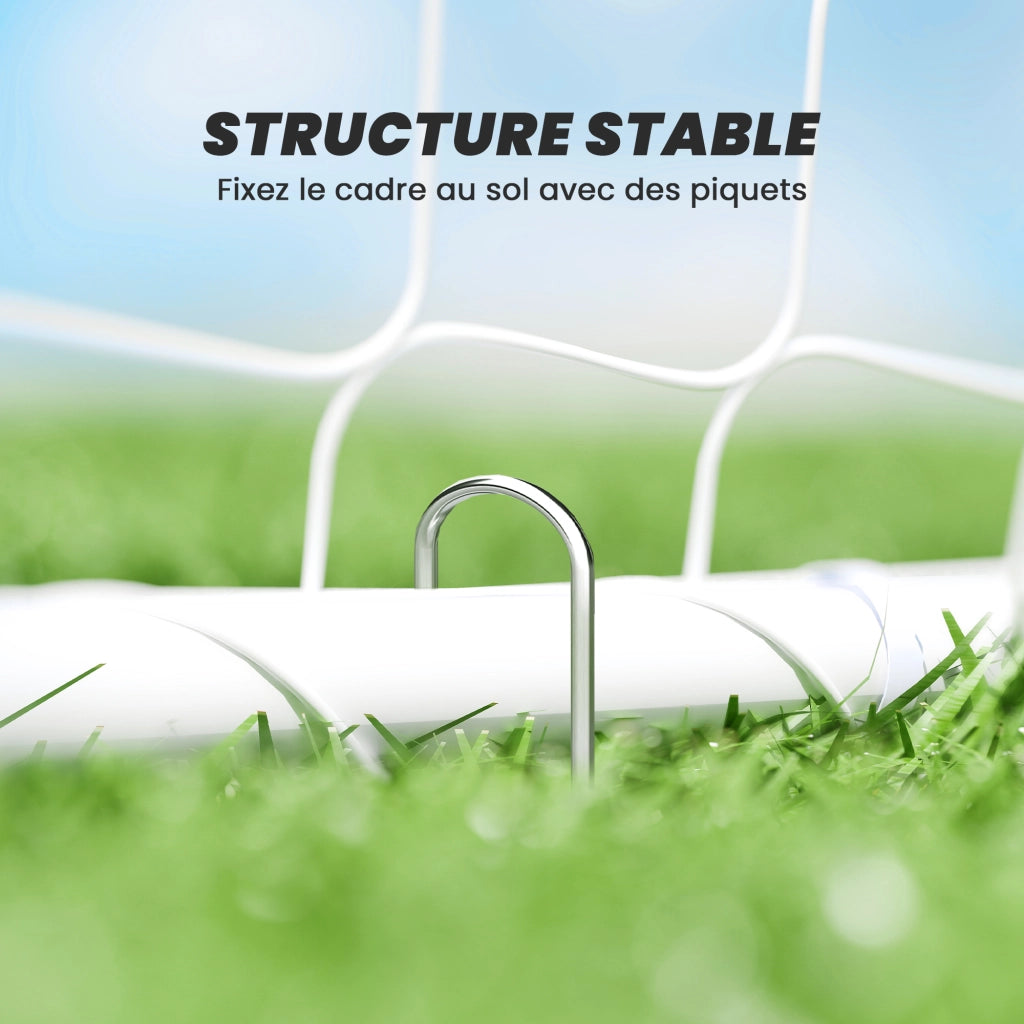 Porta da calcio ¨C Minimal ¨C bianco 301x120x200 cm
