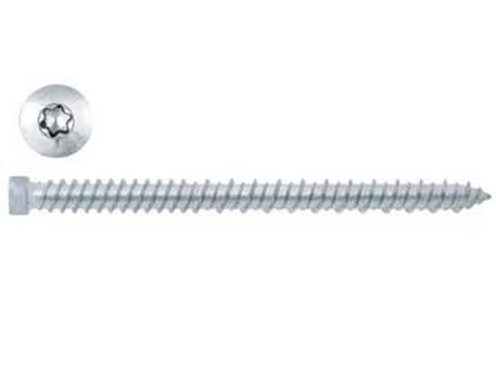 100pz viti per calcestruzzo testa cilindrica torx zincata bianca - ø mm.7,5x72 cod:ferx.fer435208