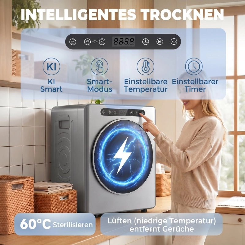 ASCIUGATRICE A VENTILAZIONE 5 kg 1000 W 49x43x61 cm Argento