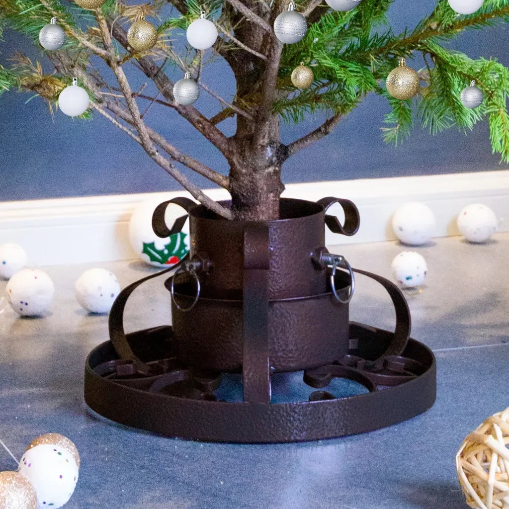 Base per Albero di Natale Rame Anticato 29x29x15,5 cm cod mxl 61666