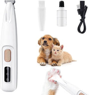 Trimmer per animali domestici con luce LED - senza fili - per cani e gatti