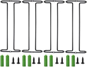 Supporto vetrato per bar e cucina - 4 pezzi - Acciaio inossidabile/Ferro - Montaggio a parete - Impermeabile/Resistente alla polvere - Adatto per bar e cucina - Supporto vetrato
