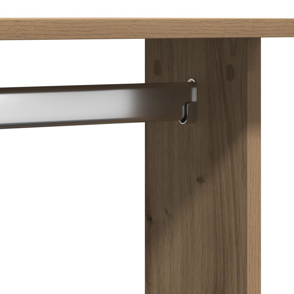 Armadio con ruote Rovere Artigianale 102x38x110 cm in Legno Ingegnerizzato