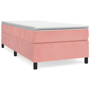 Letto singolo | Letto per adulti | Struttura Letto a Rete a Molle Rosa 90x200 cm in Velluto