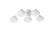 Plafoniera Contemporanea Hermes Metallo Bianco 5 Luci G9 28W 3000K Ip20