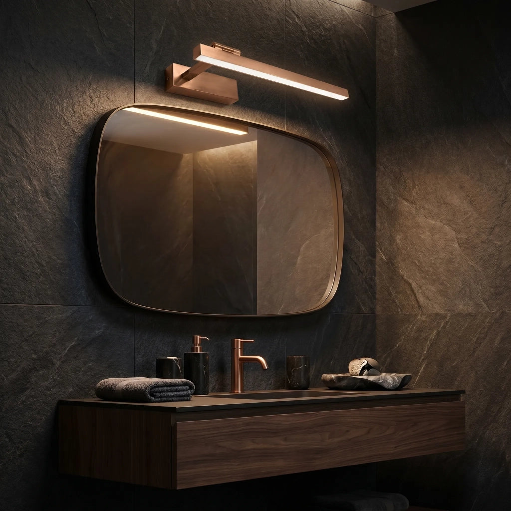 Applique Da Bagno Led Swe037-1w 40cm Brush Copper