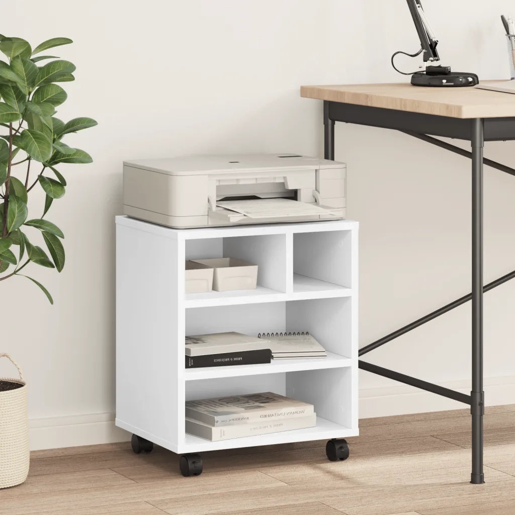 Supporto per Stampante con Ruote Bianco 41x32x48 cm CFW5209500