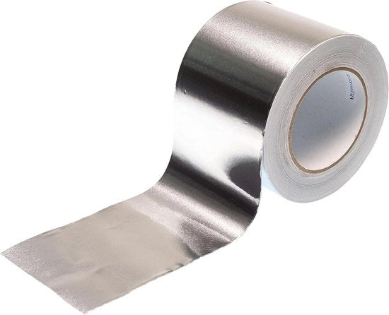 Nastro adesivo in alluminio largo 100 mm - Resistente all'acqua e al calore - Sigillatura, riparazione, isolamento - Rotolo da 50 m