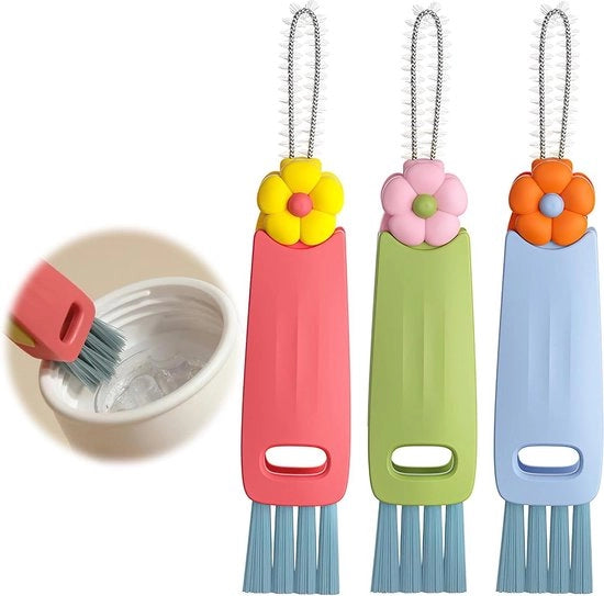 Spazzola per pulizia 3 in 1 - Spazzola multifunzionale per pulizia coperchi, bocchette e aperture.