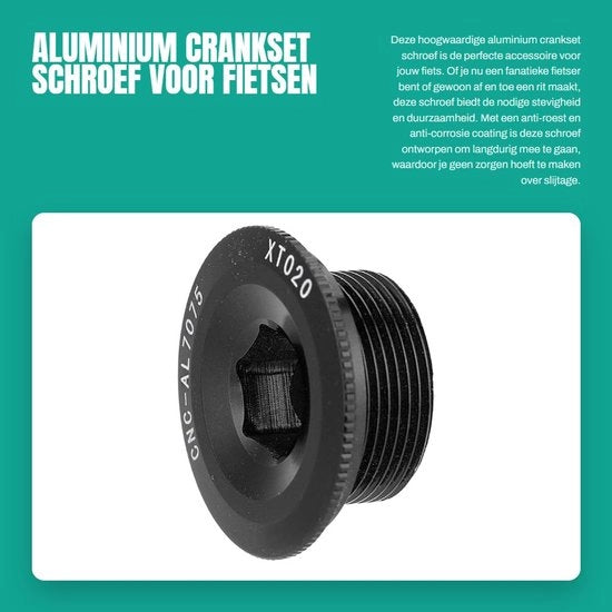 Crankset a Vite a Scorrimento Schiacciabile in Alluminio - Fermo Vite per Bicicletta - Antiruggine - Resistente ai Colpi - Duraturo - Leggero