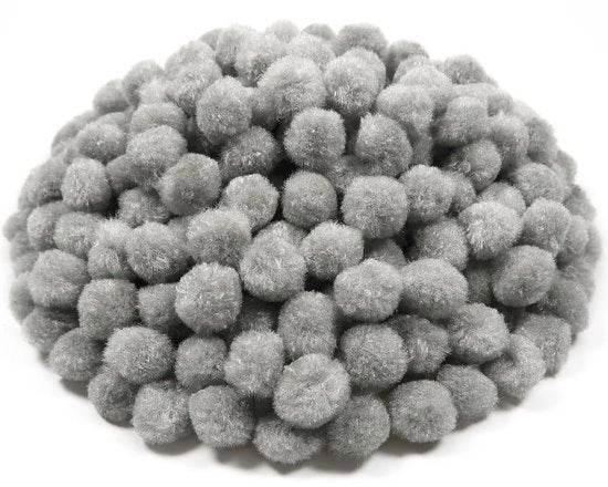 Pomponi grigi per artigianato - 300 pezzi - Palle soffici - Decorazioni DIY - Adatti per progetti creativi - 2 cm