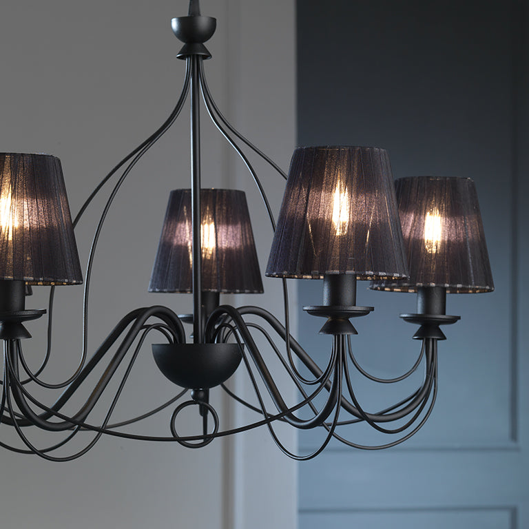 Lampadario Loris nero