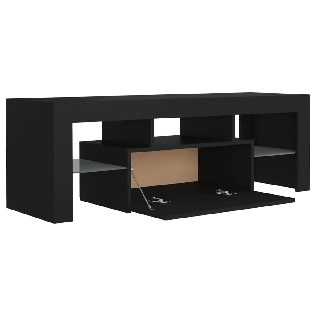Mobile TV multimediale scaffale TV credenza mobile TV sala da pranzo soggiorno camera da letto con luci LED 120 x 35 x 40 cm nero 02_0026526