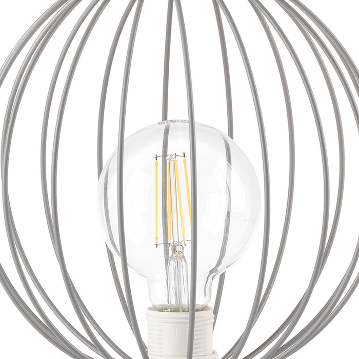 Lampada da tavolo Melone grigio