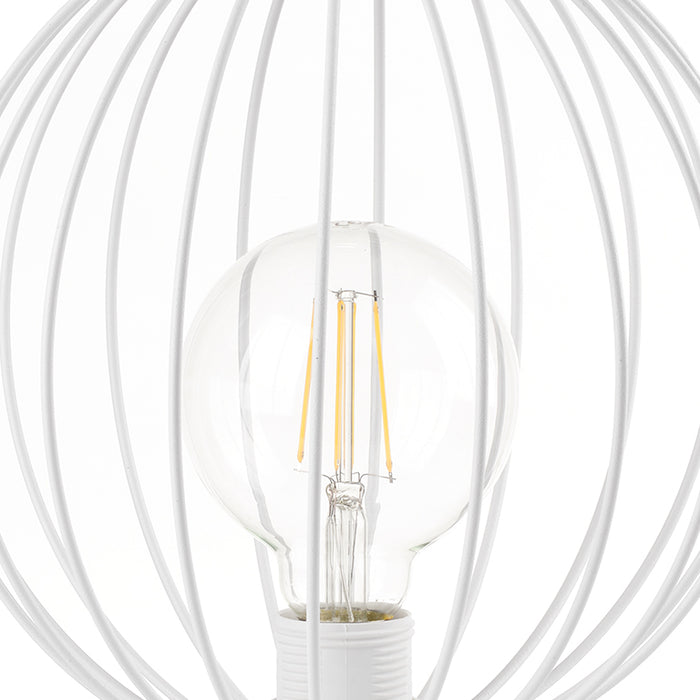 Lampada da tavolo Melone bianco