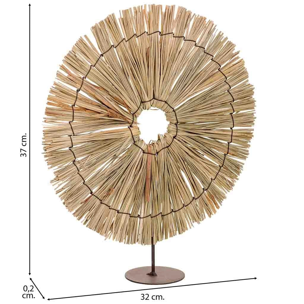 Figura decorativa in fibra naturale marrone 32x02x37h