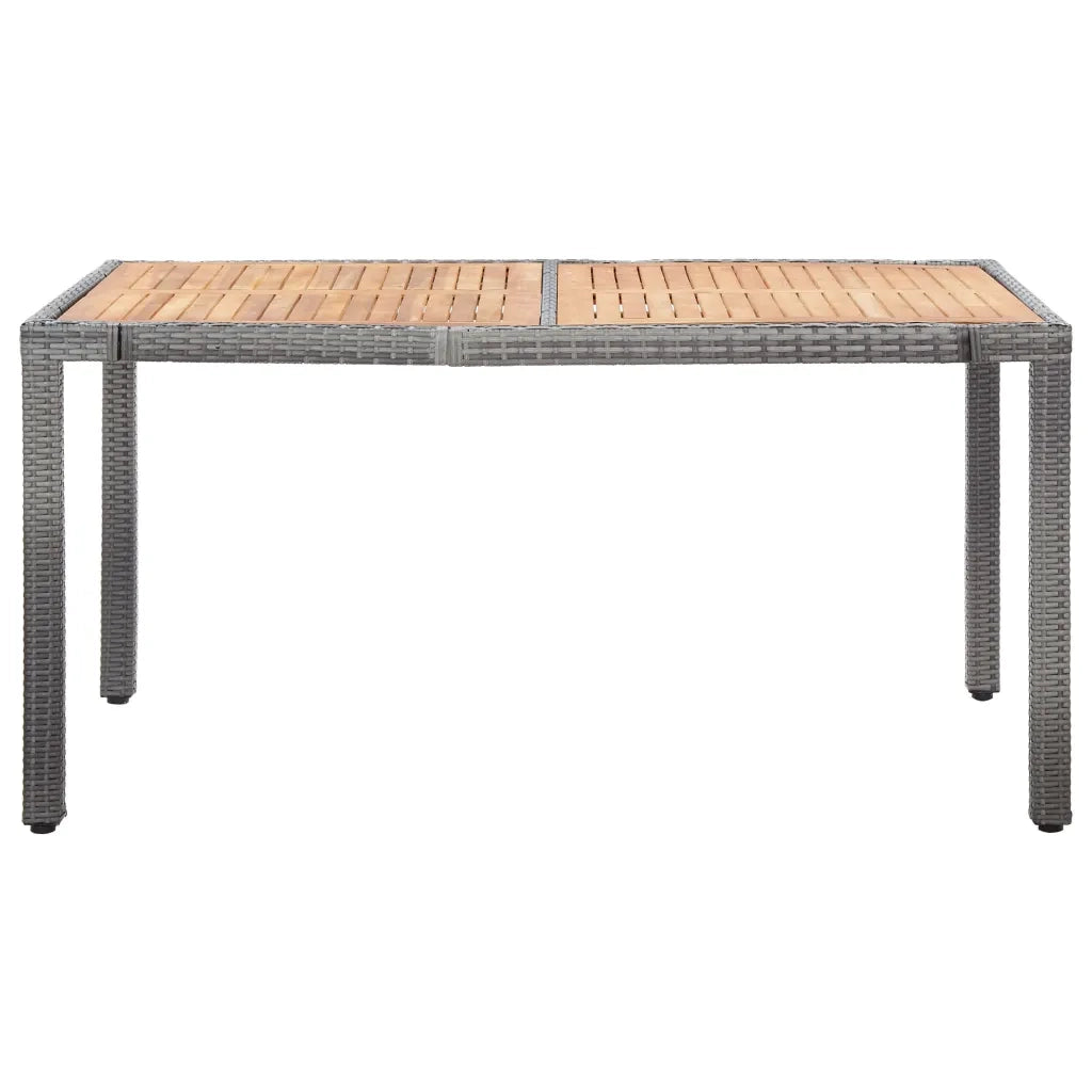 Set da Pranzo per Esterni 7 pz con Cuscini in Polyrattan Grigio cod mxl 34636
