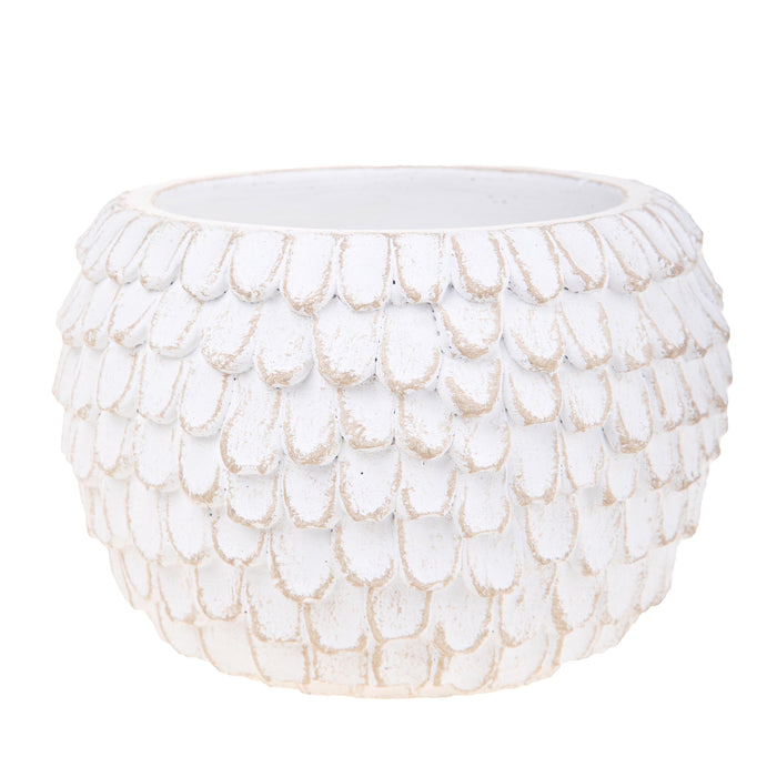 Contenitore Decorativo con Decorazione in Rilievo Ø 24 cm