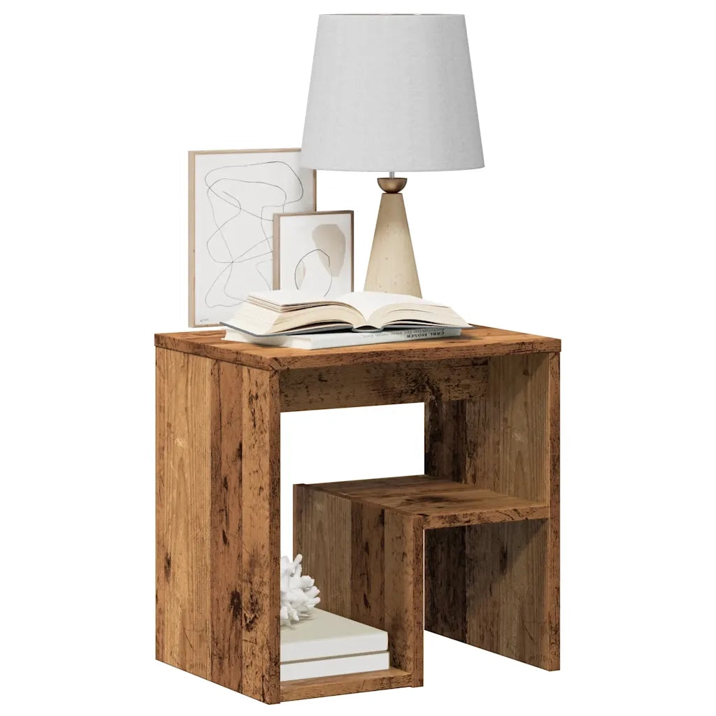 Comodini Legno Antico 2 pz 40x30x40 cm in Legno Multistrato 856527