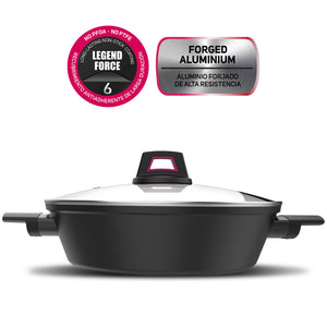 casseruola con coperchio taurus 4028l diametro 28 cm cod:ferx.3564