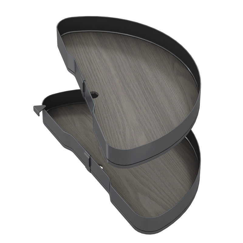 Carrello estraibile Harmony con chiusura soft, Modulo larghezza 400mm altezza 800mm, Acciaio e Legno, Grigio antracite